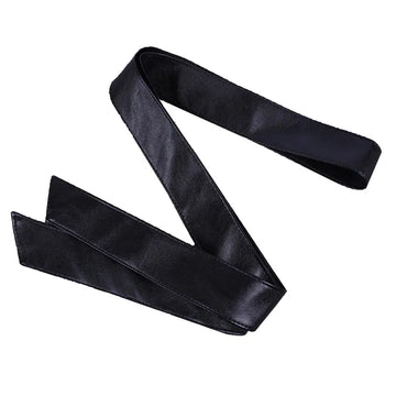 Women’s PU Tie Belt – Soft Bowknot Waistband, No Buckle