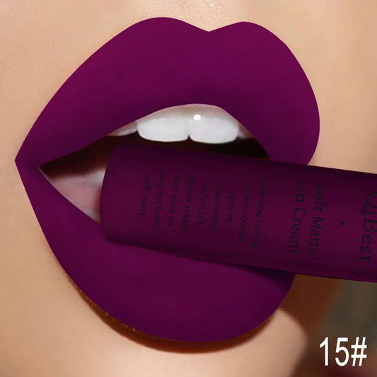 QIBEST Velvet Matte Liquid Lipstick – Waterproof, Long-Lasting