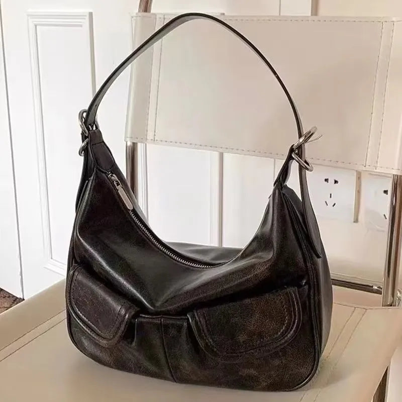 Women’s Crossbody Bag – Retro Matte PU Leather Shoulder Handbag