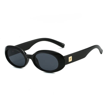 Classic Small Oval Sunglasses – Retro Unisex Street Style