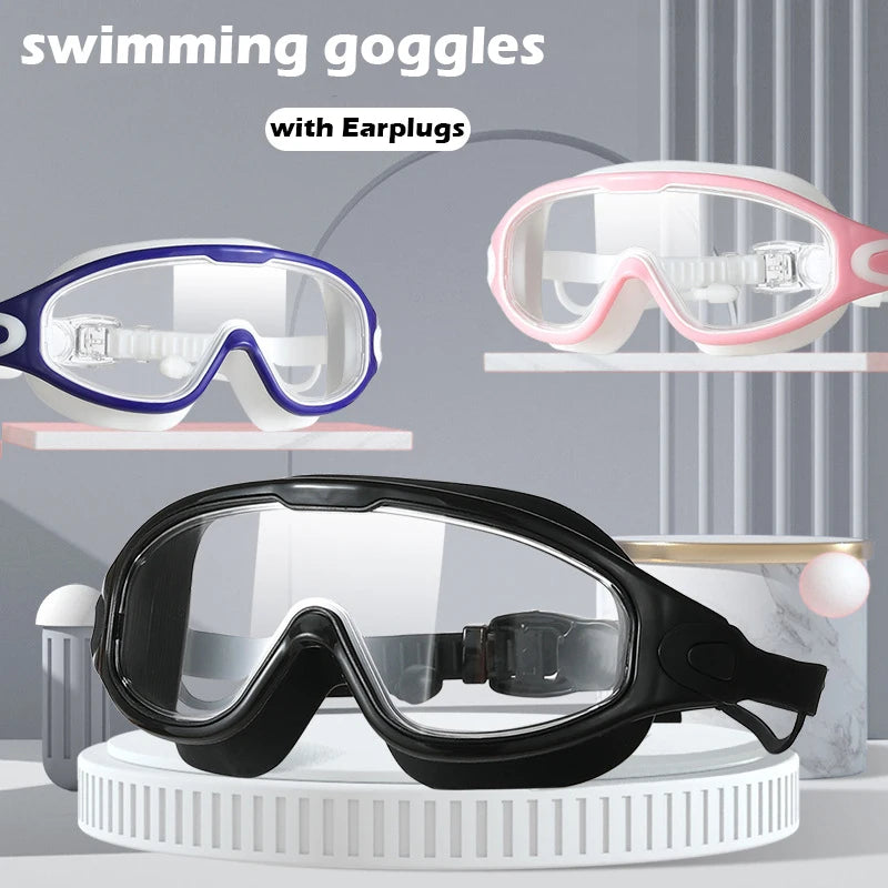 Adult Swimming Goggles – Anti-Fog Waterproof Large Frame