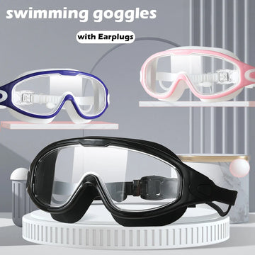 Adult Swimming Goggles – Anti-Fog Waterproof Large Frame