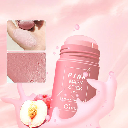 Green Tea & Peach Solid Face Mask Stick – Pore Cleansing & Hydrating
