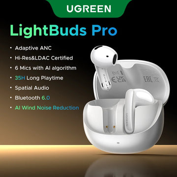 UGREEN Semi-Open Bluetooth Earbuds – ANC, LDAC Hi-Res Audio