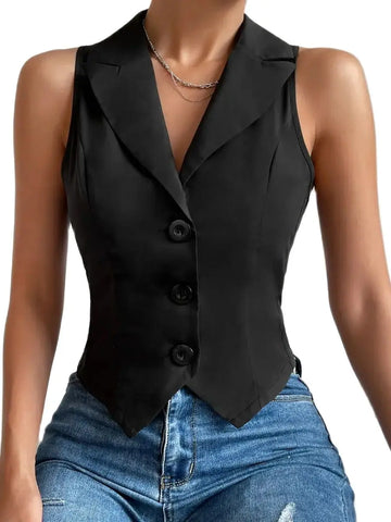 2024 Spring Slim Vest – European & American Casual Style