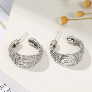 Minimalist Silver Multi-Layer Line Rings for Women – Modern Style