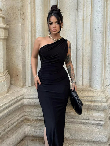 Summer Maxi Dress – Sleeveless Split Backless Casual Elegance